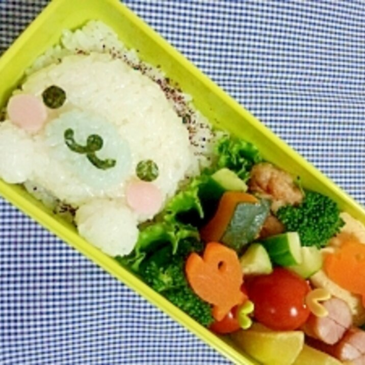 簡単キャラ弁☆まめゴマのお弁当♪